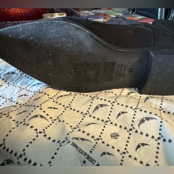 Zadig & Voltaire Women's Mods Neo Clous Embroidered Suede Western Booties Sz 40 - Picture 12 of 13